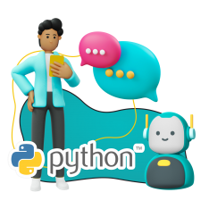Умный чат-бот на Python - КИБЕРшкола программирования для детей, компьютерные курсы для школьников, начинающих и подростков - KIBERone г. Проспект Вернадского
