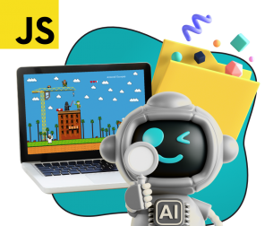 Язык программирования JavaScript + AI. Проектное обучение + геймификация + AI-помощники - КИБЕРшкола программирования для детей, компьютерные курсы для школьников, начинающих и подростков - KIBERone г. Проспект Вернадского